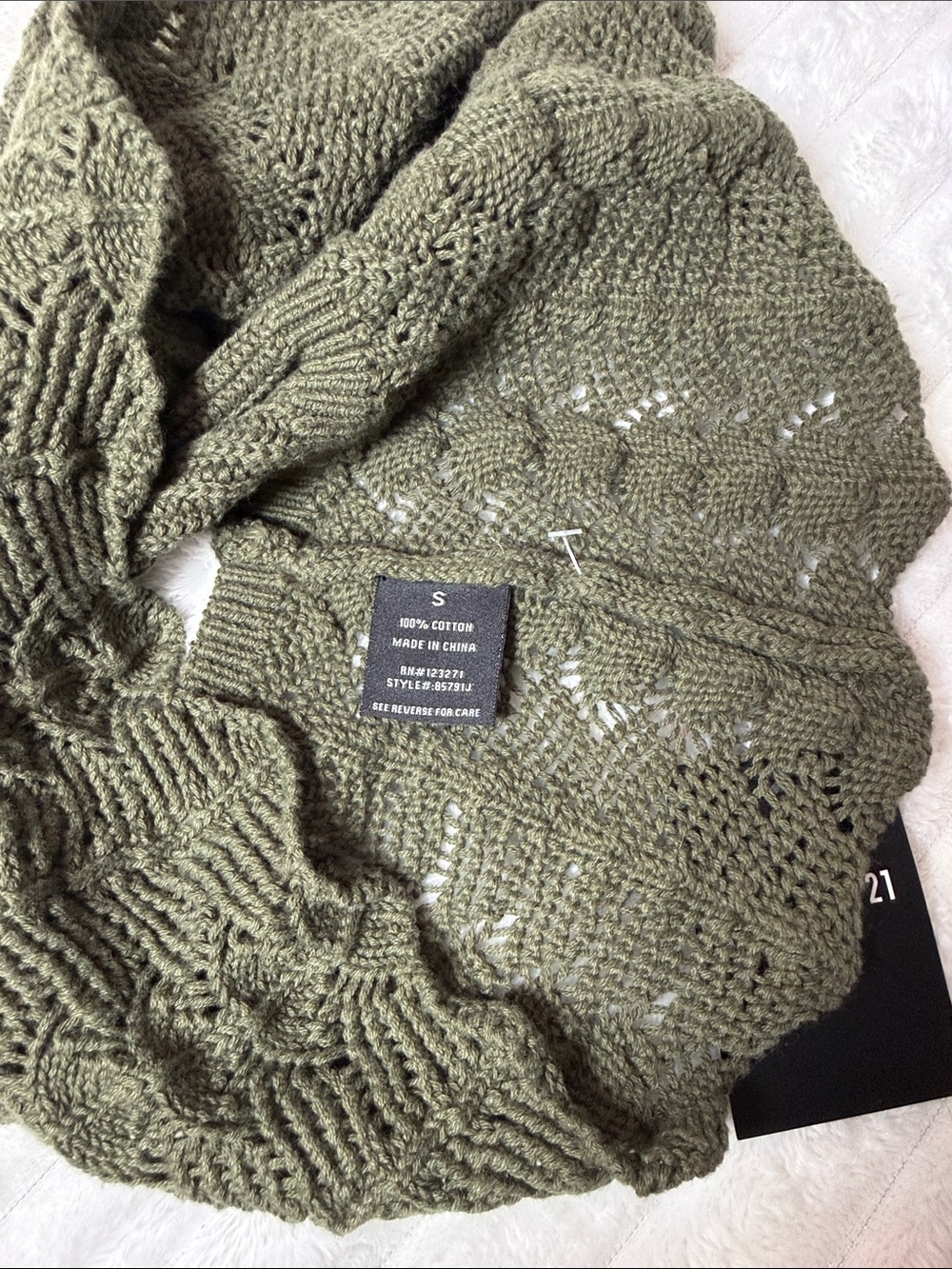 Forever 21 Olive Green Crochet Knit Cami - Picture 5 of 5